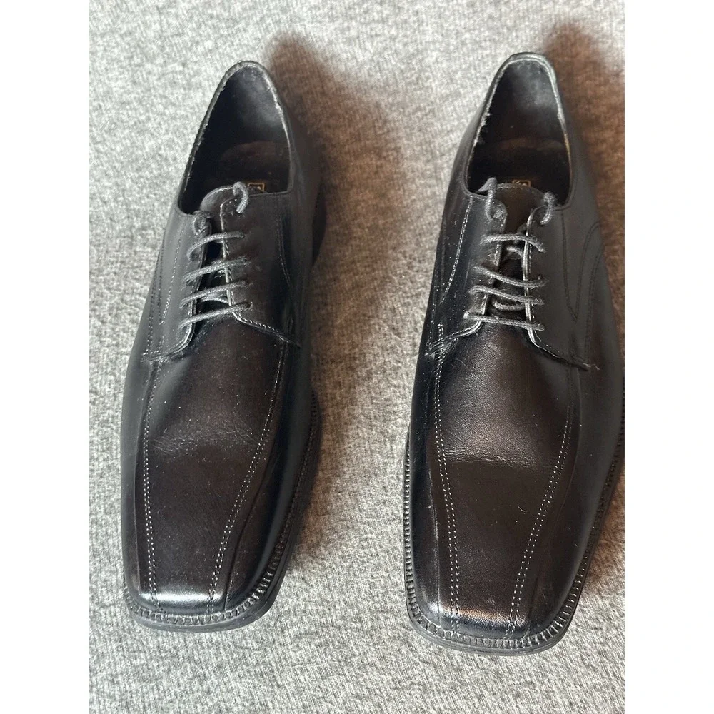 Stacy Adams Shoes Mens 10 M Black Leather Lace Up Dress Formal Classic Grandpa